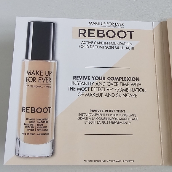 ⚪ free⚪ MAKEUP FOREVER REBOOT FOUNDATION SAMPLE CARD - Picture 4 of 8